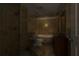 Tiled bathroom featuring a shower, soaking tub, toilet and dark vanity at 191 Howes St, Oak Hill, FL 32759