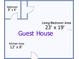 A guest house floor plan shows a bathroom, living/bedroom area, and kitchen area at 191 Howes St, Oak Hill, FL 32759
