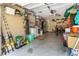 Spacious garage featuring a washer and dryer, ample storage, and plenty of room for vehicles and household items at 3403 Kumquat Dr, Edgewater, FL 32141