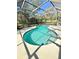 Private pool with a screened-in enclosure at 3435 Black Willow Trl, Deland, FL 32724