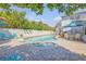 Backyard pool area with spa, patio, and outdoor seating, perfect for entertaining at 4624 Van Kleeck Dr, New Smyrna Beach, FL 32169