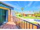 View from balcony with brick floor at 61 Cedar Dunes Dr, New Smyrna Beach, FL 32169
