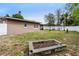 Spacious backyard featuring a defined area, enclosed by white fencing, and room to relax at 612 Cedar Park Dr, Daytona Beach, FL 32114