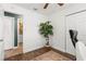 Bright office space leads to an elegant ensuite bathroom at 612 Cedar Park Dr, Daytona Beach, FL 32114