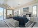 Staged main bedroom with sitting area, desk, and ensuite bathroom at 6456 Cypress Springs Pkwy, Port Orange, FL 32128