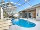 Captivating in-ground pool featuring a spa and screened enclosure, perfect for relaxation and outdoor living at 6456 Cypress Springs Pkwy, Port Orange, FL 32128