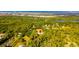 Wide aerial shot of a home surrounded by verdant trees, situated near a tranquil lake at 725 Ingham Rd, New Smyrna Beach, FL 32168
