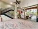 Elegant lobby with a grand staircase, comfortable seating, and a stylish fireplace, perfect for welcoming residents and guests at 911 N Orange Ave # 528, Orlando, FL 32801