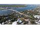 Aerial view of the property near the North Causeway, Ponce Inlet, and Flagler Avenue in an attractive coastal community at 111 Esther St, New Smyrna Beach, FL 32169