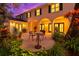 Charming courtyard featuring a cozy seating area, perfect for outdoor relaxation and entertaining under the covered arcade at 111 Esther St, New Smyrna Beach, FL 32169