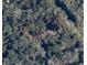 Aerial view of wooded lot with red boundary lines and a green marker at 1136 Elizabeth St, New Smyrna Beach, FL 32168