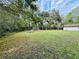 Serene backyard with mature trees creating a private and tranquil outdoor area at 1136 Elizabeth St, New Smyrna Beach, FL 32168