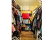 Walk-in closet with rods and shelves for maximum storage at 1136 Elizabeth St, New Smyrna Beach, FL 32168