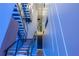 Floating staircase with glass railings and LED lighting at 1194 N Peninsula, New Smyrna Beach, FL 32169