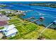 Scenic aerial view of waterfront homes, private docks, and water views at 2019 S Riverside, Edgewater, FL 32141