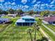 Beautifully landscaped waterfront home featuring a screened-in porch and a pathway to a private dock at 2019 S Riverside, Edgewater, FL 32141