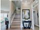 A view of the staircase with modern railing and decor at 2019 S Riverside, Edgewater, FL 32141