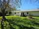Lush green backyard with mature trees and home exterior at 2321 Tamarind Dr, Edgewater, FL 32141