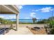 Beautiful backyard with a cozy seating area, firepit, and a breathtaking ocean view at 2901 Hill St, New Smyrna Beach, FL 32169