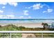 Beautiful ocean view from a beachfront property, featuring a sandy beach and clear blue skies at 2901 Hill St, New Smyrna Beach, FL 32169