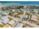 Aerial view showcases the home's charming neighborhood, proximity to the beach, and coastal community at 301 N Cooper St, New Smyrna Beach, FL 32169