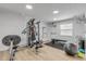 Community gym area with Hoist weight machine, bench, and exercise ball at 407 Bouchelle Dr # 205, New Smyrna Beach, FL 32169