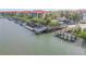 Scenic view of docks and waterfront access, offering a serene and convenient boating lifestyle at 407 Bouchelle Dr # 205, New Smyrna Beach, FL 32169