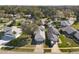 Wide aerial view displays the home's neighborhood, landscaping, and proximity to nearby amenities at 4583 Barnacle Dr, Port Orange, FL 32127