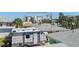 An image capturing the neighborhood surroundings, including RV, rooftops and ocean views at 519 Mobile Ave, Daytona Beach, FL 32118