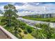 Wide community water view from balcony overlooking boat docks and shoreline at 520 S Peninsula Ave # 2C7, New Smyrna Beach, FL 32169
