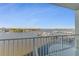 Enjoy beautiful water views from this spacious balcony, the perfect place to unwind and enjoy a drink at 533 Marina Point Dr # 533, Daytona Beach, FL 32114
