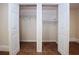 Inside a closet with double doors and shelving at 746 N Halifax Ave, Daytona Beach, FL 32118