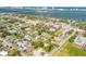 Aerial view of homes near the water with a city view featuring lush landscaping at 312 Jefferson Ave, Port Orange, FL 32127