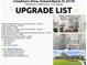 Image showcasing upgrade list with kitchen, bathroom, and exterior view of the property at 4 Seafarers Dr, Ormond Beach, FL 32176