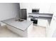 Bright kitchen with stainless steel appliances, modern white cabinets, and light gray countertops at 113 Douglas St, Edgewater, FL 32141