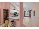 Bright eat-in kitchen features white cabinets and black appliances at 3522 Forest Branch Dr # B, Port Orange, FL 32129