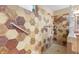 Tiled walk-in shower with a built-in niche and safety bar at 1363 Wayne Ave, New Smyrna Beach, FL 32168
