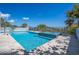 Stunning pool with a spa, volleyball net, and ocean views at 1373 N Atlantic Ave, New Smyrna Beach, FL 32169