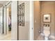 Elegant powder room with modern fixtures and stylish decor at 3219 Modena Way, New Smyrna Beach, FL 32168