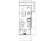 Second floor plan showing a kitchen, living area, dining room, and balcony at 3403 S Atlantic Ave # 3, New Smyrna Beach, FL 32169