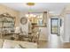 This dining area connects to the kitchen and features a view outside at 3606 S Peninsula Dr # 509, Port Orange, FL 32127