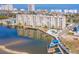 Condo building is beautifully reflected in the calm Intracoastal Waterway from above at 3606 S Peninsula Dr # 703, Port Orange, FL 32127