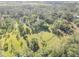 High angle aerial showcasing the house, sprawling land, and verdant tree coverage at 416 Western Rd, New Smyrna Beach, FL 32168