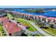 Beautiful aerial shot of condos along the Intracoastal Waterway at 468 Bouchelle Dr # 128, New Smyrna Beach, FL 32169