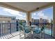 Enjoy the views from the balcony with a table and chairs, perfect for relaxing at 5300 S Atlantic Ave # 20-507, New Smyrna Beach, FL 32169