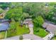 Beautiful aerial view of the property showcasing its landscaped yard and mature trees at 795 Sugar Cane Ln, Port Orange, FL 32129