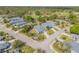Aerial view of homes in a neighborhood featuring landscaping and golf course views at 1100 Loch Linnhe Ct, New Smyrna Beach, FL 32168