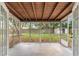 View of the backyard from screened in porch, offering an indoor/outdoor living at 1364 W Hartley Cir, Deltona, FL 32725