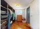 Walk-in closet with shelving, hanging racks, and storage drawers at 650 S Pine St, New Smyrna Beach, FL 32169