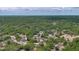 Panoramic aerial view of a community with mature trees and diverse single-Gathering homes at 1119 Wild Oak Ter, Deland, FL 32720